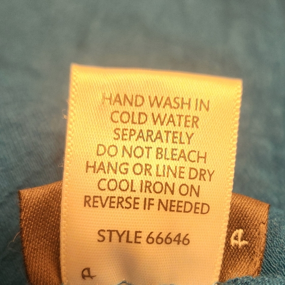 Women's Teal Blouse - Picture 6 of 8